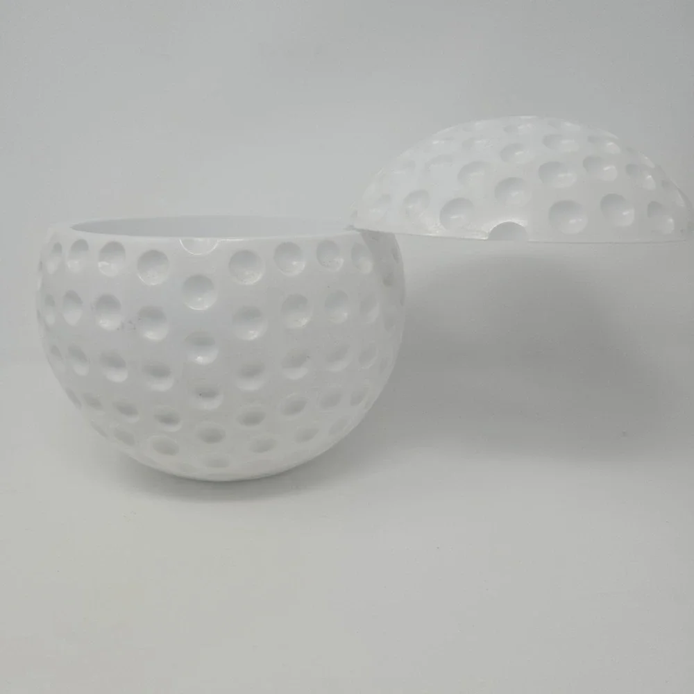 Vintage Mario Luca Giusti‎ Golfball MCM White Lucite Ice Chest Bucket Itailian